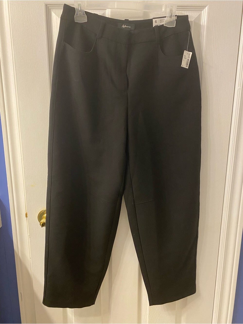Reitmans Black Barrel Leg Dress Pants